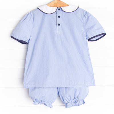 Addison Bloomer Set, Blue Mini Gingham