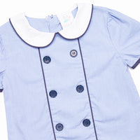 Addison Bloomer Set, Blue Mini Gingham