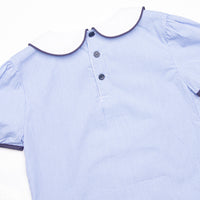 Addison Bloomer Set, Blue Mini Gingham