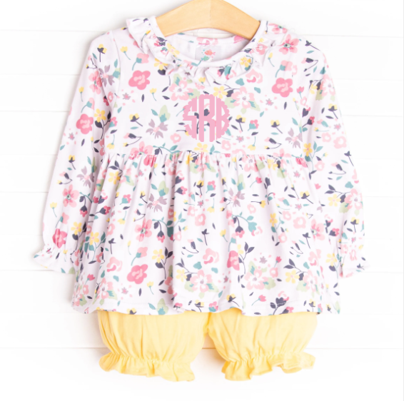 Sunny Blooms Bloomer Set, Yellow