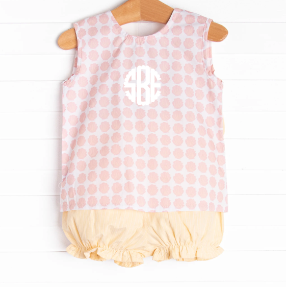 Shells By The Sea Bloomer Set, Pink