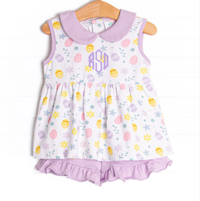 To Dye For Ruffle Short Set, Purple