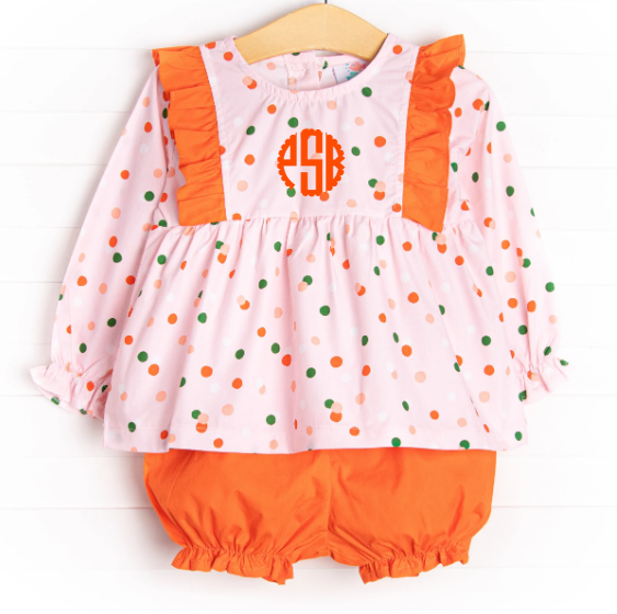 Polka Party Bloomer Set, Pink