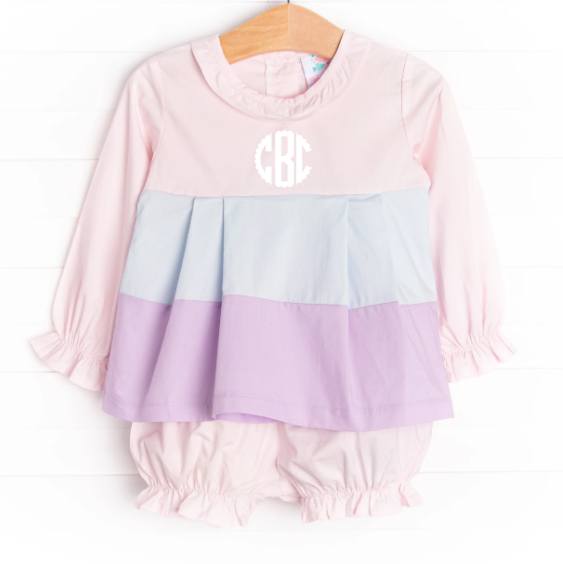 Color Block Cutie Bloomer Set, Pink