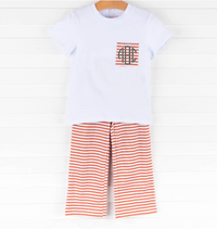 Charles Pant Set, Orange Stripe