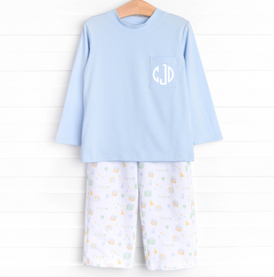 Birthday Bliss Pant Set, Blue