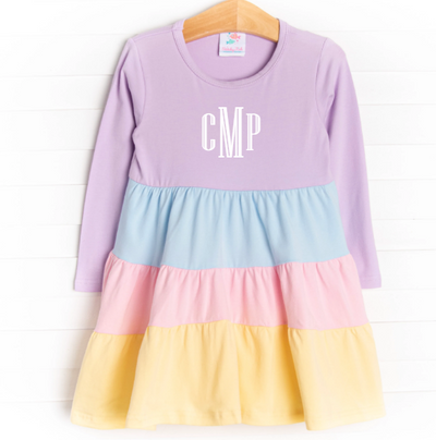 Color Me Cute Long Sleeve Dress, Purple