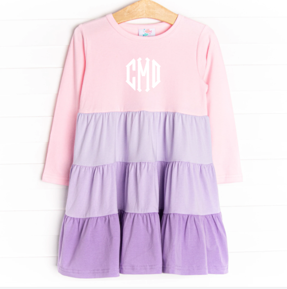 Color Me Cute Long Sleeve Dress, Pink