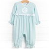 Dear Mint Dots Romper, Green