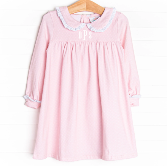 Dotted Dolly Dress, Pink