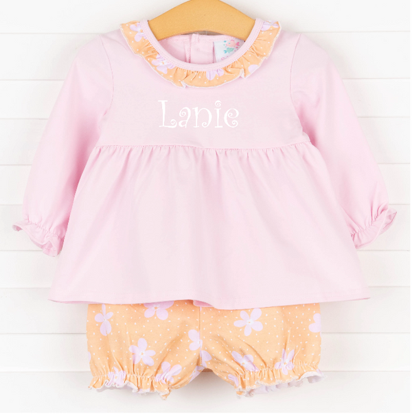 Darling Daisies Bloomer Set, Pink