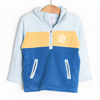 Color Block Fleece Pullover, Blue