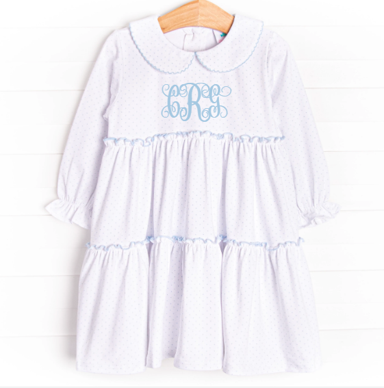 Dotted Darling Dress, Blue