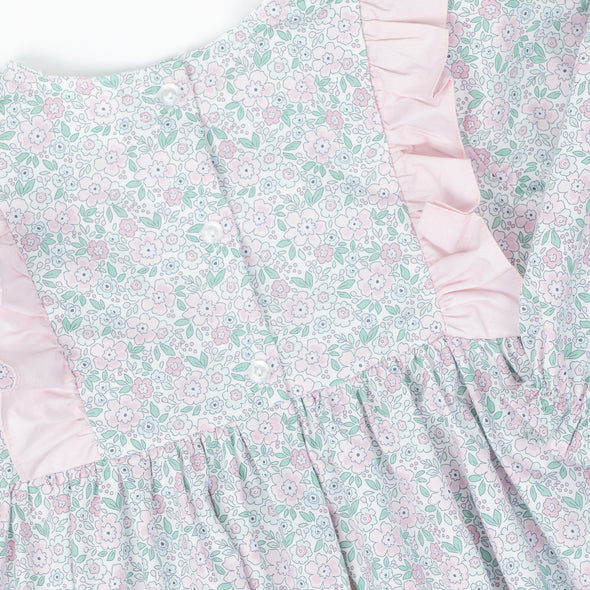 French Country Florals Dress, Pink