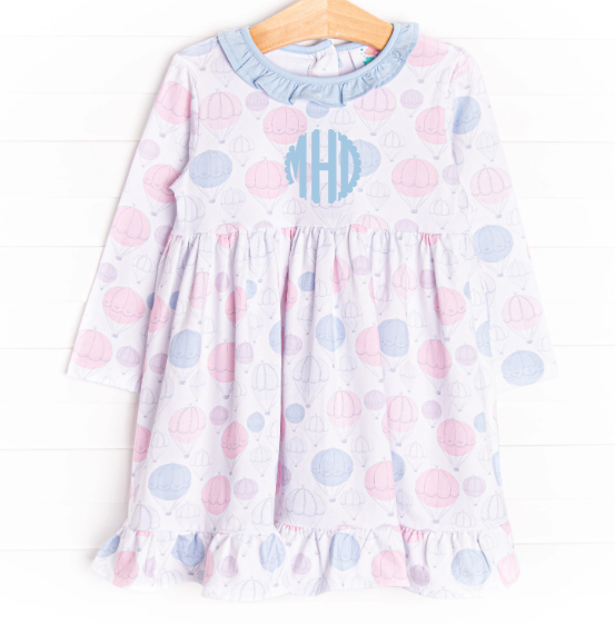 Up, Up, and Away Dress, Blue