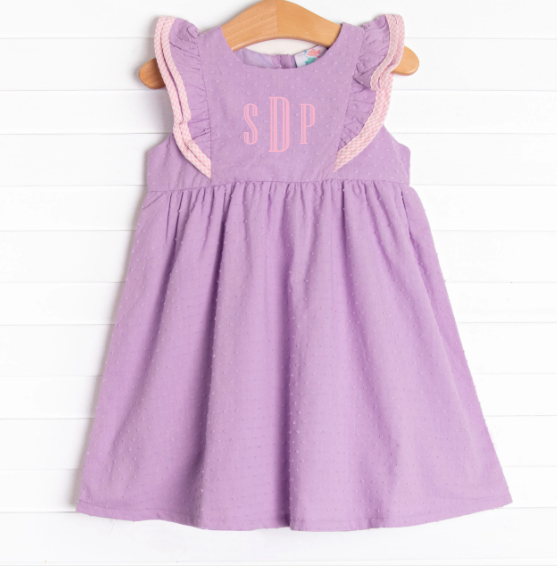 Swiss Dot Sweetie Dress, Purple