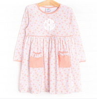 Daisy Fields Dress, Orange