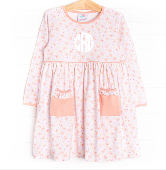 Daisy Fields Dress, Orange