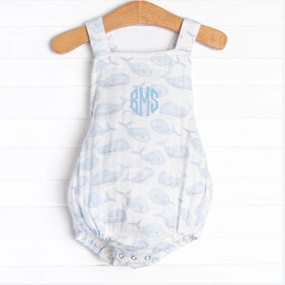 Blubber Buddy Muslin Sunsuit, Blue