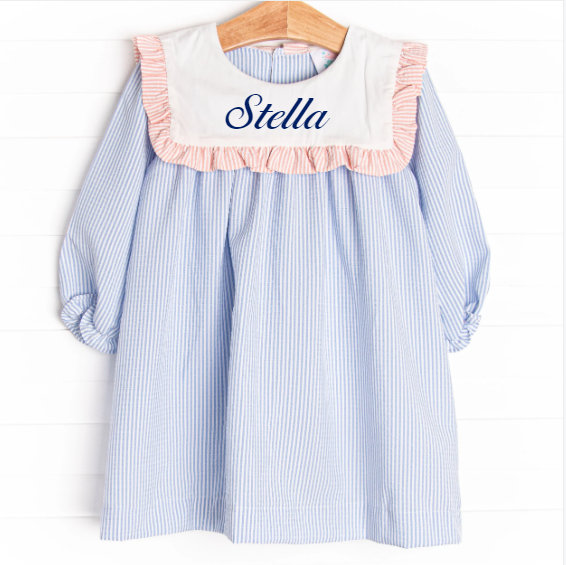 Stella Stripes Dress, Blue