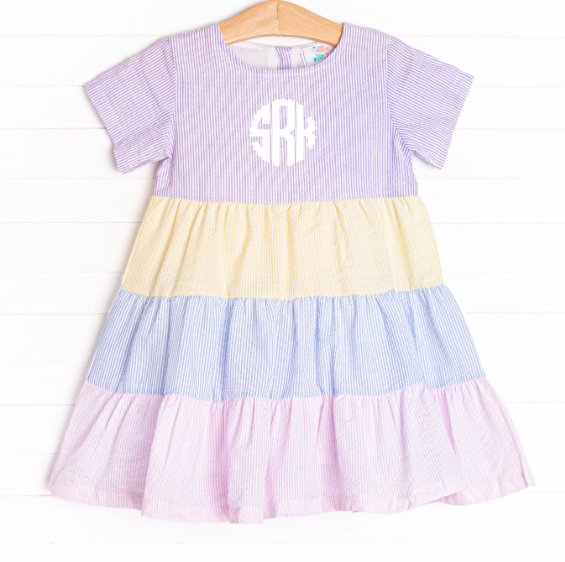 Serendipity Stripes Dress, Purple