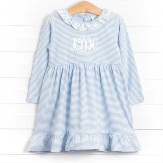 Shower Me In Flowers Dress, Blue