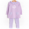 Emory Legging Set, Purple Stripe