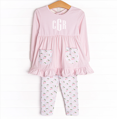 Very Cherry Legging Set, Pink