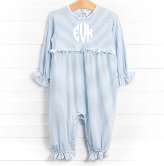 Shower Me In Flowers Romper, Blue
