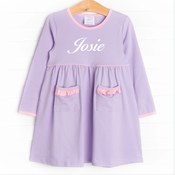 Josie Popover Dress, Purple