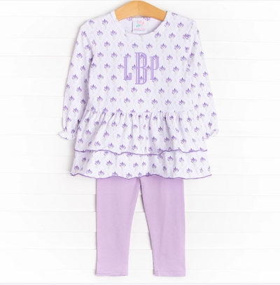 Lavender Bundles Legging Set, Purple