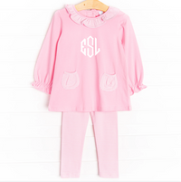 Emory Legging Set, Pink Stripe