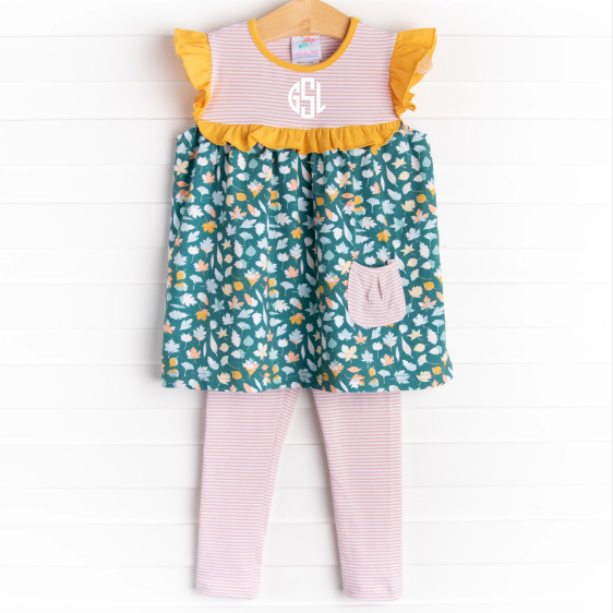 A New Leaf Legging Set, Green