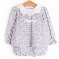 Poppy Fields Bloomer Set, Blue