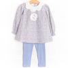Poppy Fields Legging Set, Blue