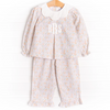 Bellflower Beauty Ruffle Pant Set, Pink
