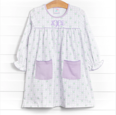 Freshly Cut Florals Dress, Purple