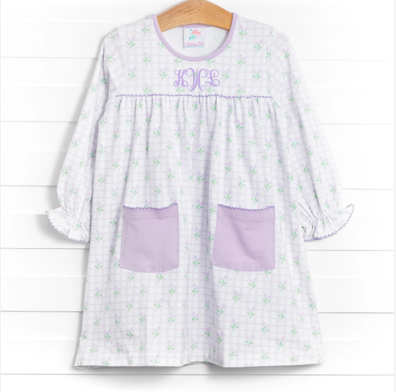 Freshly Cut Florals Dress, Purple