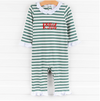 Rylie Romper, Green Stripe