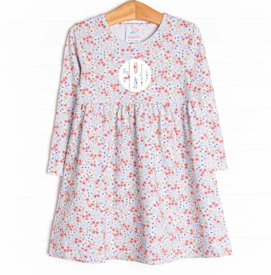 English Garden Dress, Blue