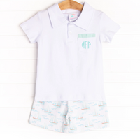 Sailor At Sea Short Set, Blue