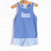 Reece Racerback Short Set, Blue