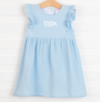 Stella Muslin Dress, Blue