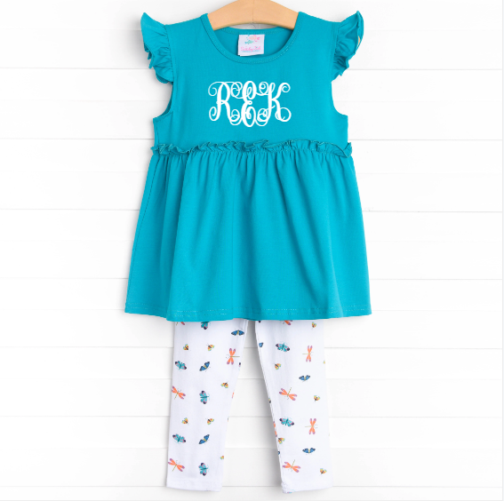Spring Garden Beauty Legging Set, Green