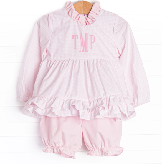 Tickle Me Pink Bloomer Set, Pink