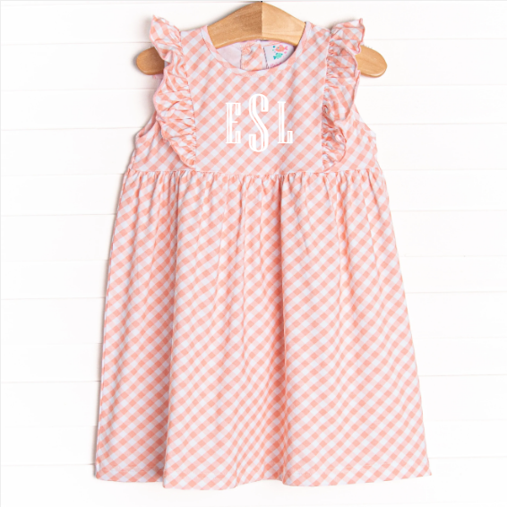 Checkered Cutie Dress, Pink