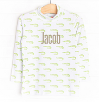 Later Alligator Turtleneck, Green