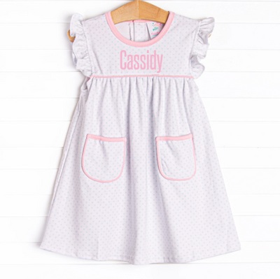 Cassidy Pima Ruffle Dress, Pink
