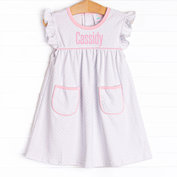 Cassidy Pima Ruffle Dress, Pink