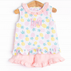 Tropical Breeze Ruffle Short Set, Pink